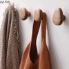 Solid Wood Hook Cabinet Handle Coat Hook Key Hooks Pebble Shaped Decorative Hooks Clothes Storage Rack Furniture Handles