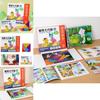 Educational Wooden Magnetic Puzzle Set With Colorful Pieces And Activity Cards For Early Education