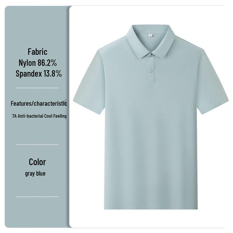 Men s Business Casual Short-Sleeve Polo Shirt M