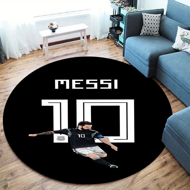 Messi Round Area Rug,Carpet Rug for Living Room Bedroom Sofa Playroom Decor,Non-slip Floor Mat