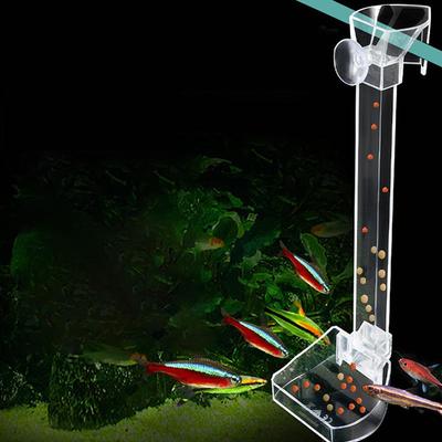 Aquarium Vis Garnalen Voederbak Set - Transparante Voederbuis En Bak Met Schoonmaakborstel En Maatschepje Voor Garnalen