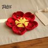Cute Desk Decor Accessories Handmade Crochet Flower Coasters for Drinks, Thermal Insulation Table Mat Milk Cup Mats Coffee Mugs And Tea Cups, Artistic