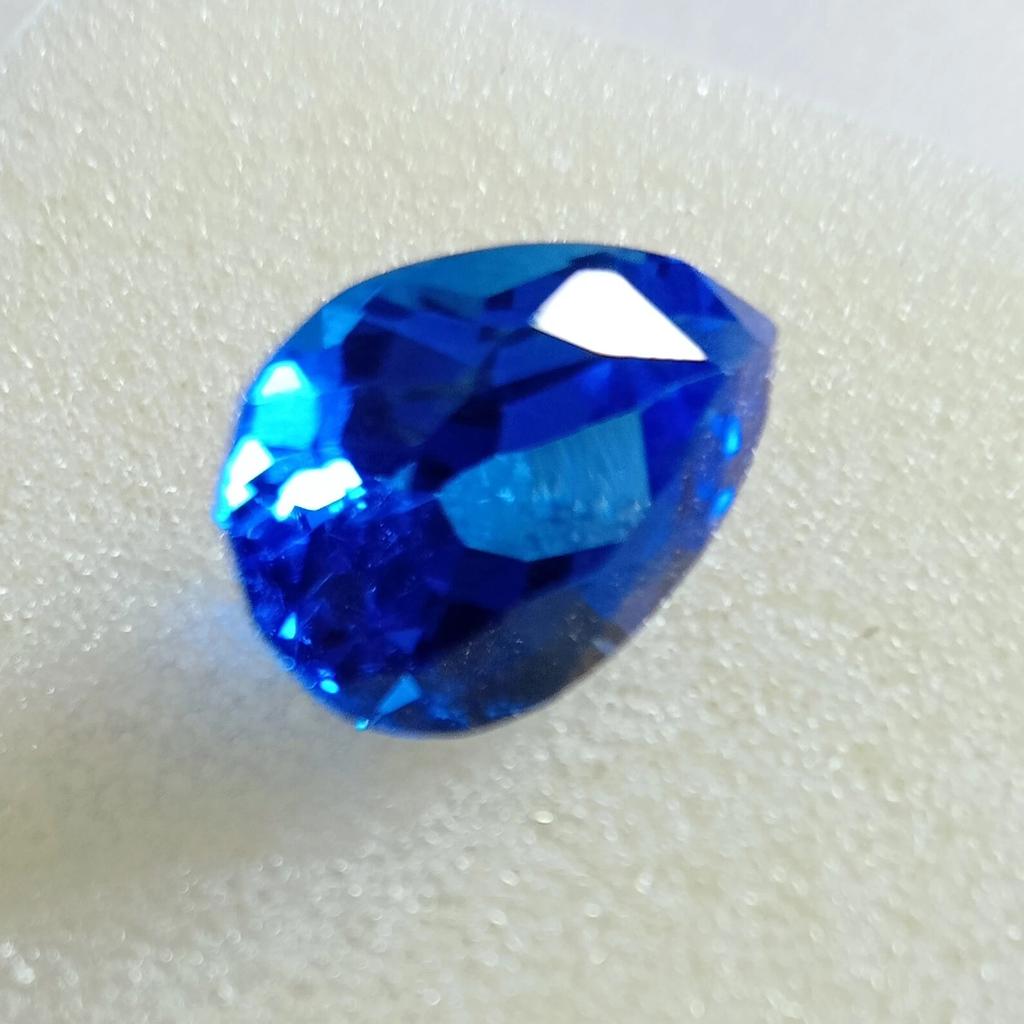 Beautiful Blue Sapphire Ceylon Natural Pear Cut 8.40 Ct Certified Gemstone