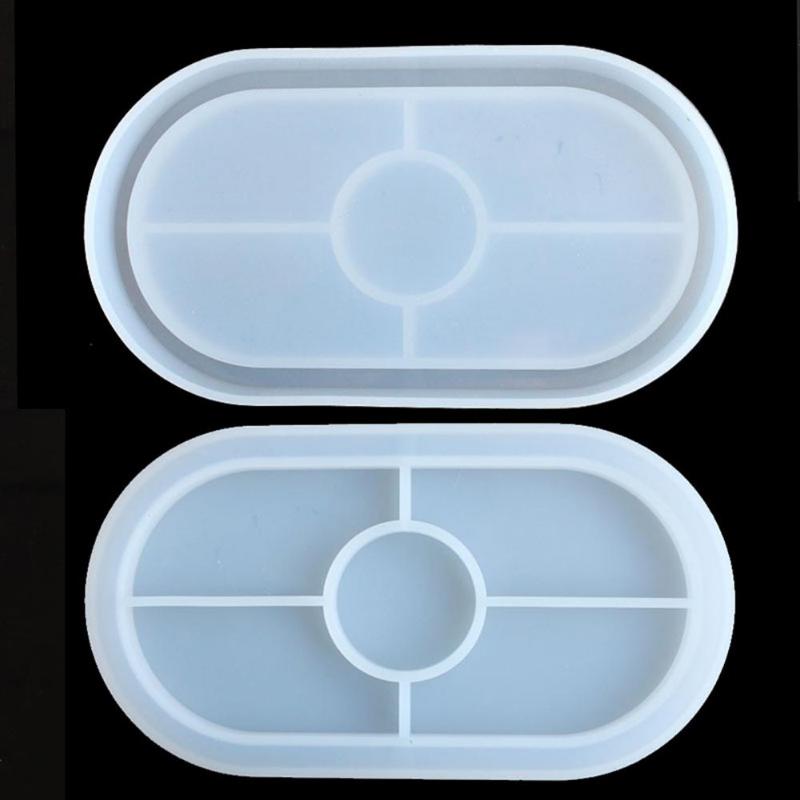 DIY Oval Mold Ashtray Mold Coaster Flexible Silicone Tray Mold Polygon Epoxy Resin Casting Molds Plaster Mold DIY Craft Tool