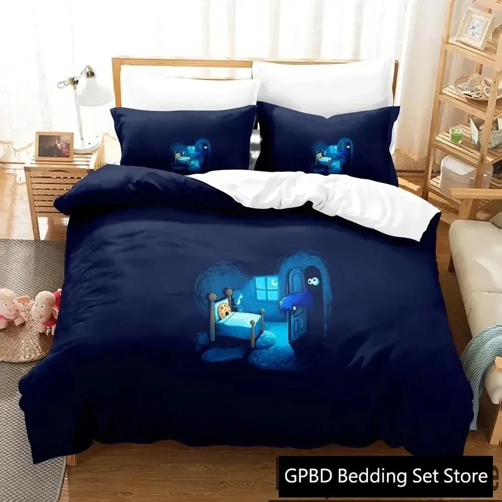 3D Print Cookie Cartoon Monster Anime Bedding Set Double Twin King Duvet Cover Comforter Pillowcase Boys Girls Adults Bedroom