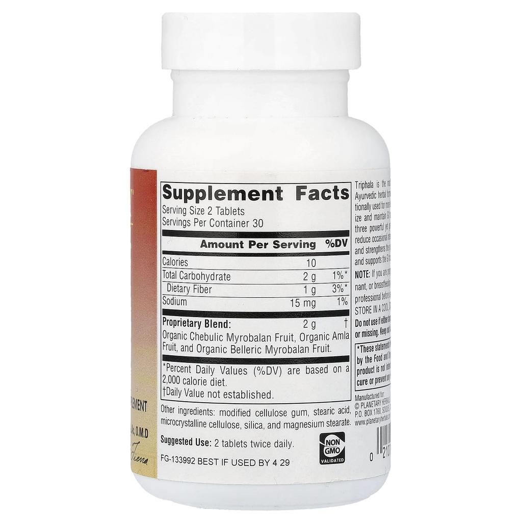 Planetary Herbals Ayurvedic, Triphala Gold®, 60 Tablets