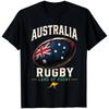 Australia Rugby Land Of Rugby Flag Ball Kangaroo Supporter Novelty Gift T Shirt