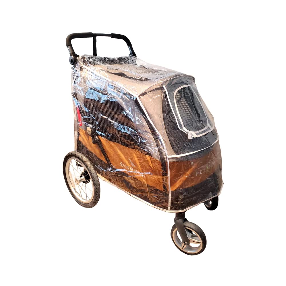 

Fantasy World Silver Wing Large 4-Wheel Buggy Rain Cover for Dogs, Cats, and Pets