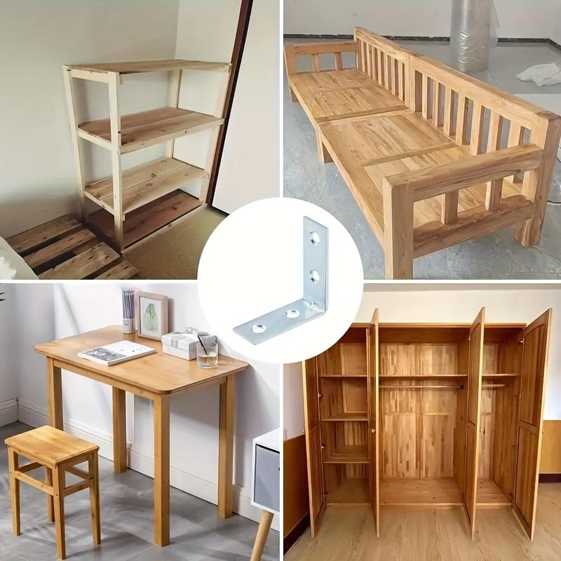 20pcs 90 Degrees L-Shaped Corner Bracket Metal Corner Brace Drawer Shelf Wall Bracket Fixing Right Angle Corner Brace