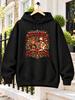 Wham Last Christmas Vintage Ornate Day Frame Two Male Singers Reindeer Costume Santa Christmas Gifts on Black Unisex Hoodie