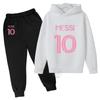 Set Hanorace Copii Fotbalist Messi Modă Strădală Băieți și Fete Pulover Sport Toamnă + Pantaloni de Trening Set 2 Piese Outdoor