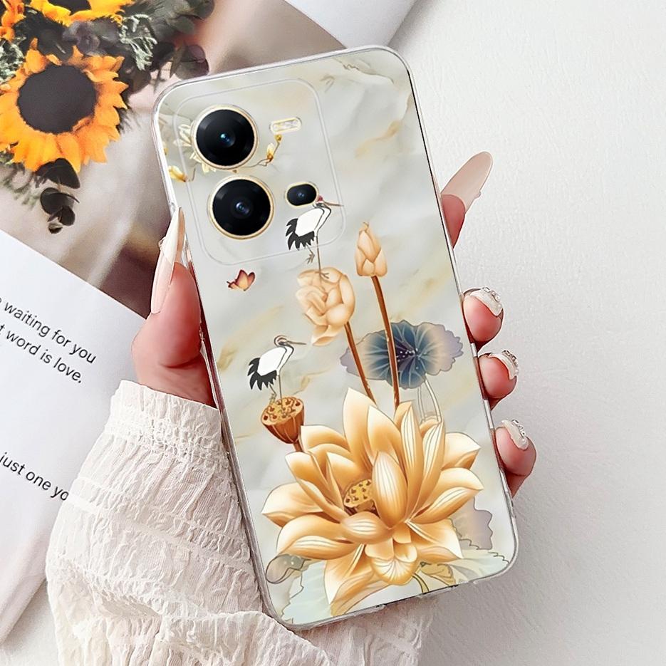 For Vivo V25 5G Case Vivo V25e V2201 Cute Cat Lion King Painted Cover Soft Silicone Phone Case For Vivo V25e V 25 VivoV25 Fundas