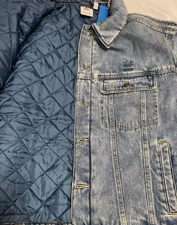 adidas Originals Denim Gepolsterte Herrenjacke JY0202 Asiatische Größe