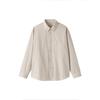 MUJI Men's Washed Broad Fit Long Sleeve Shirt