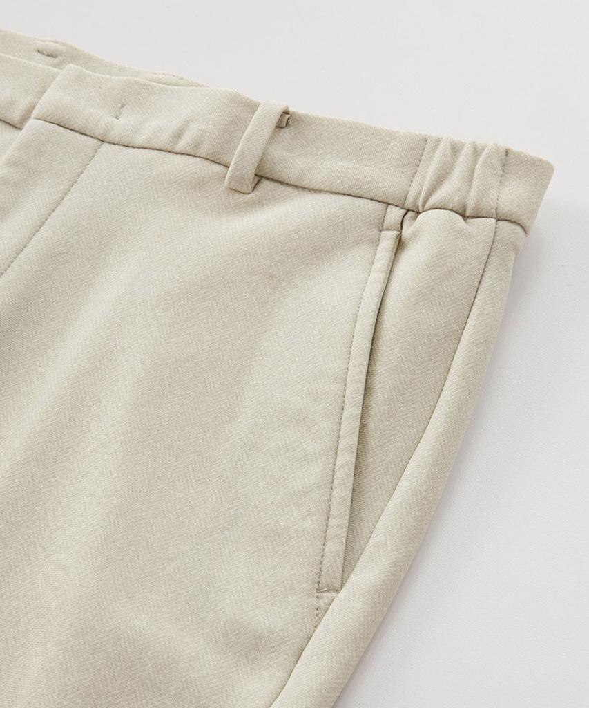 STCO Diems [Japanese Fabric] Athleisure Jersey Slacks Ivory (Tapered)_Dgpud03Chi
