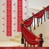 Double Happiness Wedding Stair Decor: Groom & Bride Side Pendant