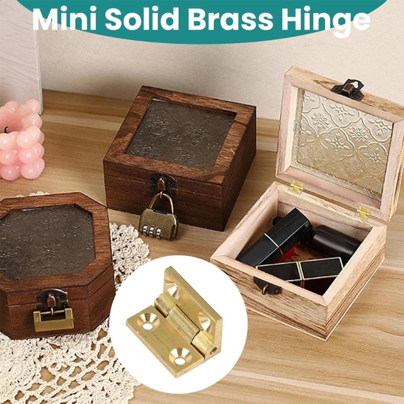 Mini Bisagras Metálicas Tamaño Pequeño Sin Complicaciones Montajes Fáciles Bisagras para Joyeros Fáciles de Usar para Proyectos de Manualidades y Fabricación de Cajas DIY