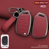 Zinc Alloy+Pu Leather Car Key Case For Hyundai Sonata Santa Fe Tucson Elantra Ix35 Ix45 Flip Remote Key Full Cover Holder Shell