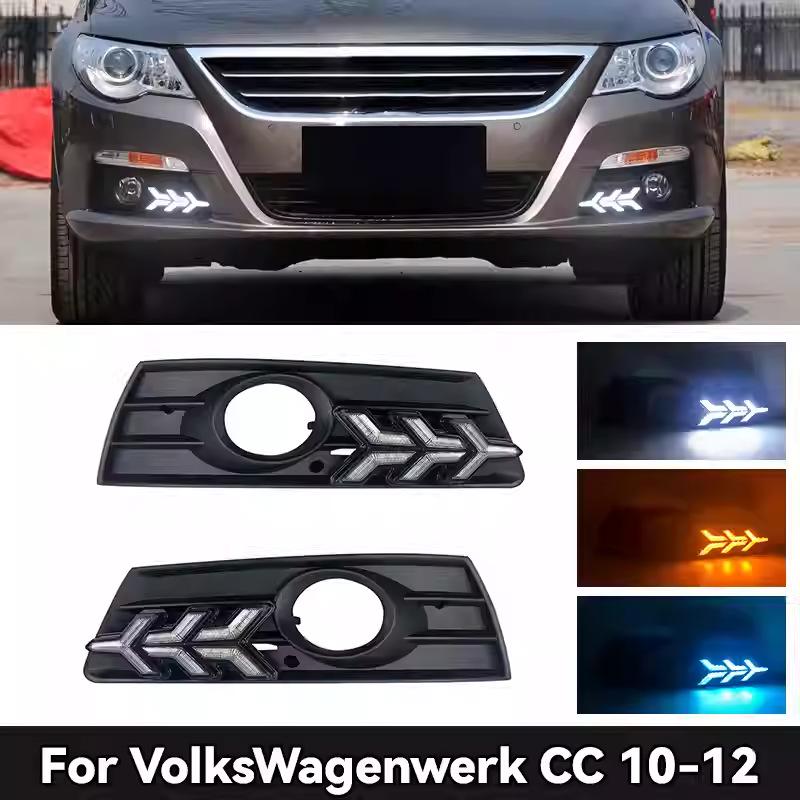 Светодиодные дневные ходовые огни и динамические указатели поворота для Volkswagen CC (2010-2012 гг.)