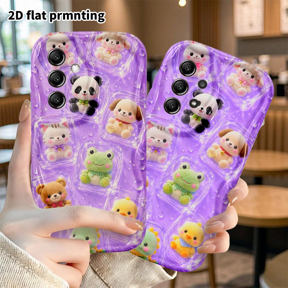 Phone Case: 2D Flat, Fits Samsung Galaxy A34 A35 M05 M06 S20 S22 S21 FE Plus 5G Protective Case, Plush Little Animals, Perfect Christmas and Halloween