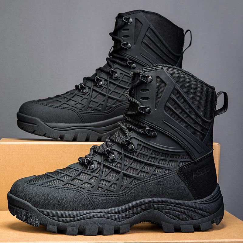 Tactical boots combat boots outdoor mountaineering medium and high top military fans field special forces desert training shoes