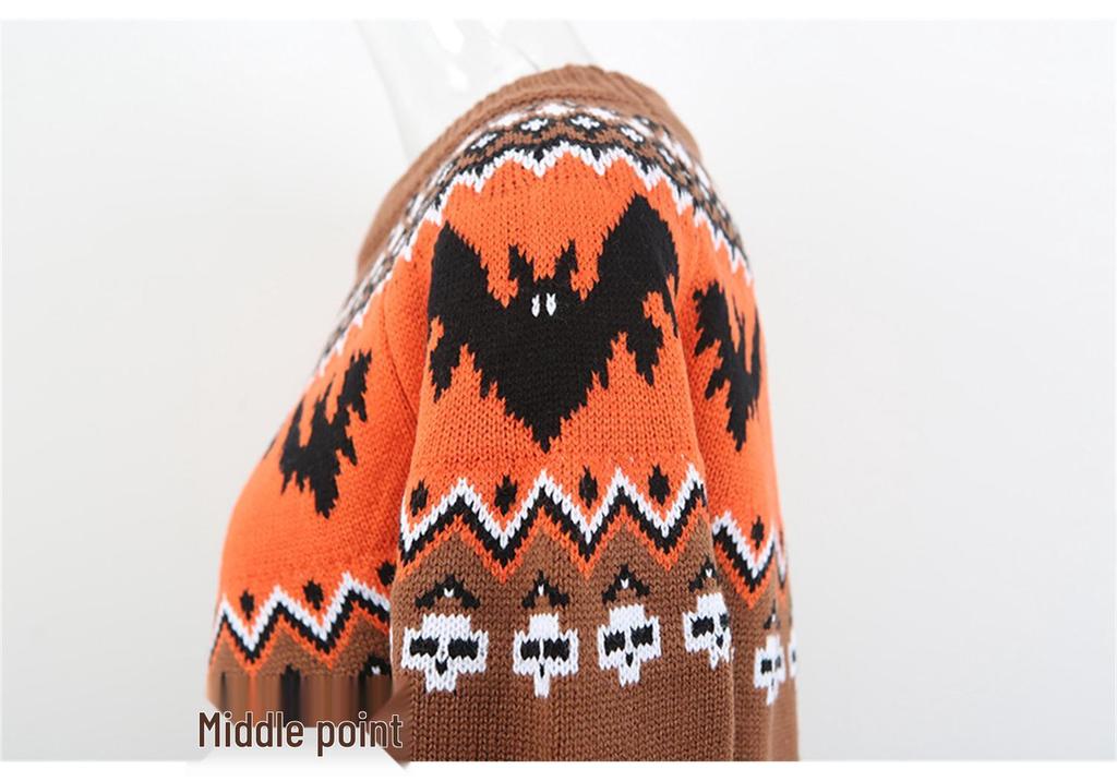Women's 2026 Halloween Bat Pullover Knitwear Sweater