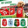 Kæledyrsfodboldtrøje Komfortabel Åndbar Meshstof Stilfuldt Sportstøj til Hunde og Katte Mexico Nummer 15 Design