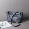 New woven casual shoulder big bag, leather tote bag, vegetable basket bag, European and American trend fashion portable shoulder big bag