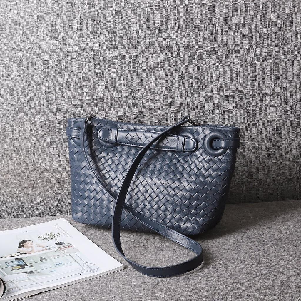 New woven casual shoulder big bag, leather tote bag, vegetable basket bag, European and American trend fashion portable shoulder big bag