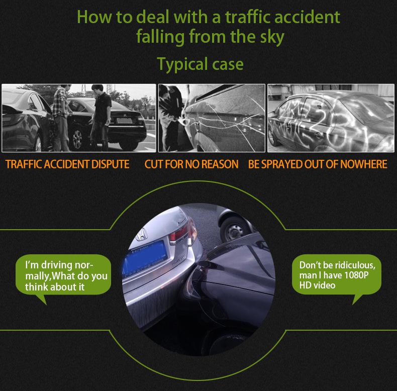 WiFi 1080P HD Dash Cam with Night Vision & Mobile Phone Connectivity