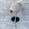 New big hairball knitted wool hat children's autumn and winter cold and warm ear protection hat cycling windproof Lei Feng hat