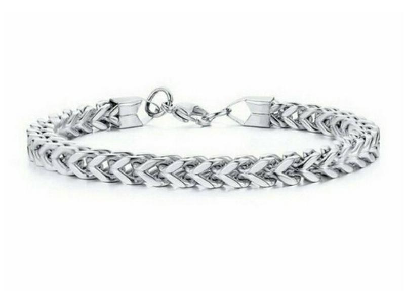 Hip Hop European-American Titanium Steel Double Row & Single Row Mesh Bracelet with Stainless Steel Inlay.
