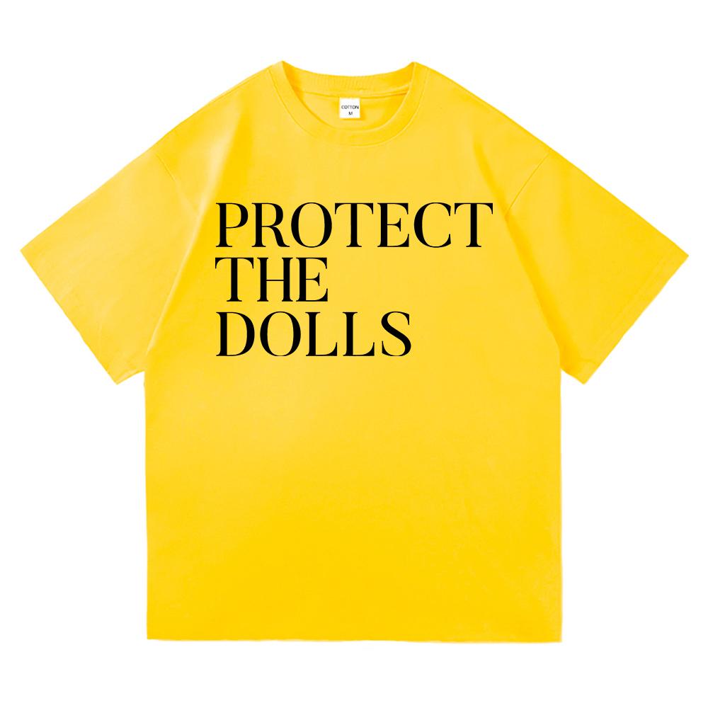 Protect The Dolls T Shirt UnisexUnisex Harajuku Aesthetic Letter Print TShirt Unisex High Quality Casual Cotton Tees Tops Clothes