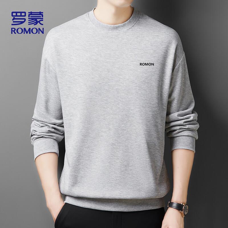 ROMON Men's Casual Round Neck Long Sleeve Sweatshirt