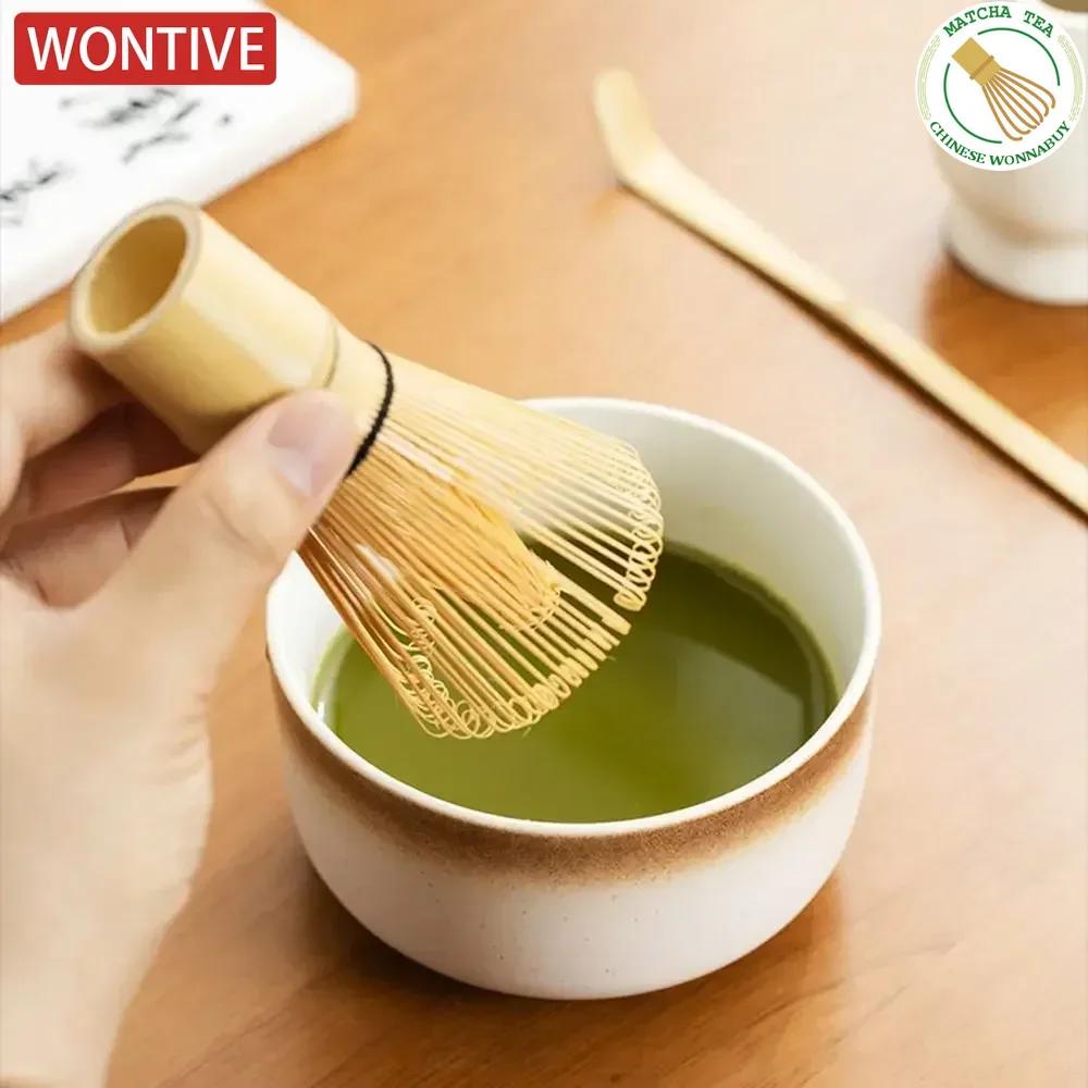 6Pcs 4Pcs Tea Whisk Brush Set Bamboo Matcha Whisk Scoop and Holder Matcha Bowl with Strainer Japanese Matcha Ceremony Accessory
