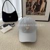 Embroidered Heart Design Unisex Baseball Cap Daily Wear Sun Protection Adjustable Short Brim
