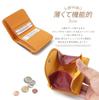 Genuine Small Mini Coin [Blanc Pomme] Women's Bi-fold Wallet, Leather, Compact, Wallet, Wallet, Box-type Purse, Bp-1050, Black/Wine