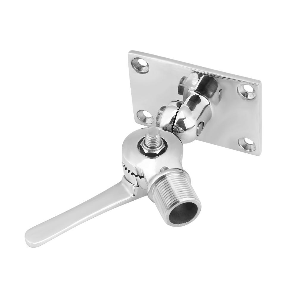Marine Boat 316 Stainless Steel Dual Axis Adjustable Antenna Base Mount