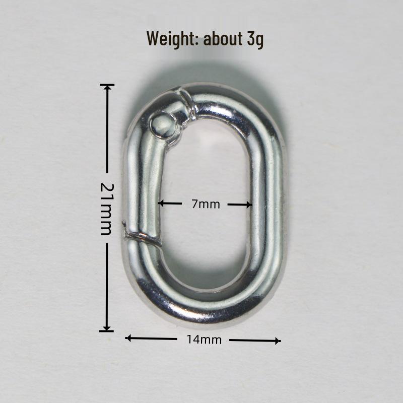 Oval Egg Coil Keychain: DIY Jewelry & Bag Pendant Accessories