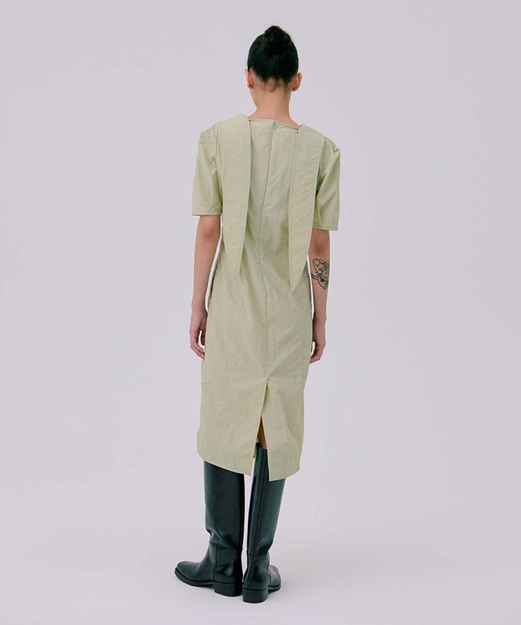 Bundercammer Puff Sleeve Dress_Light Khaki