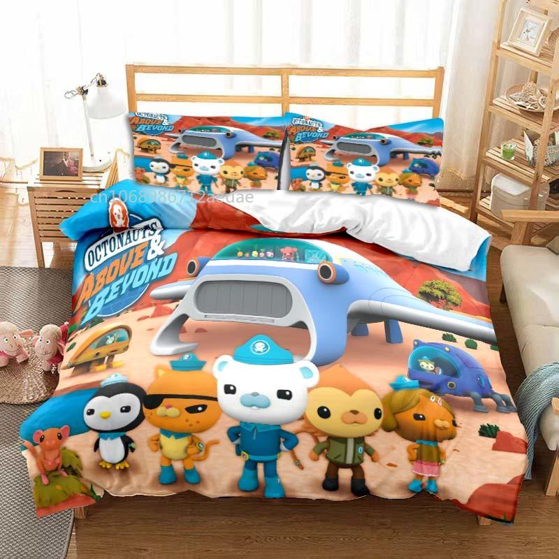 

The Octonauts Cartoon All Season Twin Bedding Set 3 Piece Comforter Set Bed Duvet Cover Double King Comforter Cover EU single(135x200cm)