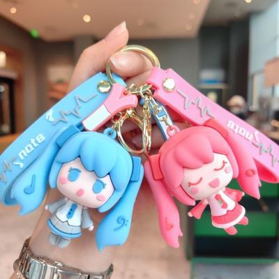 Cartoon Hatsune Miku Series Doll Keychain Pendant Exquisite Doll Men and Women Bag Keychain Pendant Car Accessories Small Gift