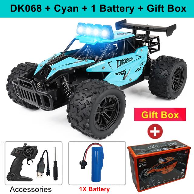 Remote Control Car Rc Drift Racing 1:16 Vehicle Off Road Alloy 2.4g Radio High-speed Trucks With Led Light Climbing Gift Kid Toy