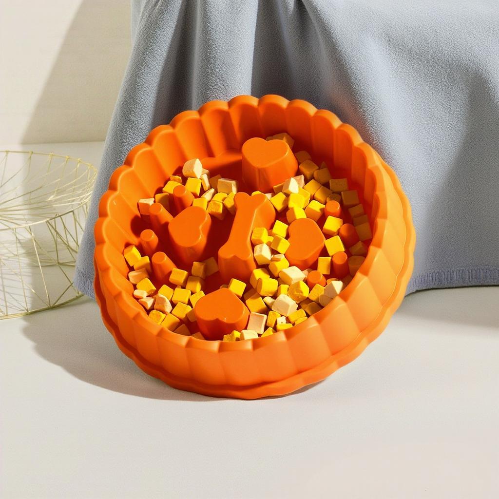 Love Cake Slow Food Bowl Anti-choking Dog Bowl Small Medium and Large Dog and Cat Feeding Basin Cat Food Basin Dog Food Bowl Spot