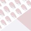 Balení 24 krátkých čtvercových nalepovacích nehtů s francouzskou špičkou, lesklé akrylové nalepovací nehty, manikúra, nail art, snadná aplikace