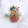 Pineapple Brooch for Women, Sparkling Rhinestone Fruit Pin, Tropical Scarf Jacket Bag Decoration, Unique Party Jewelry Gift
