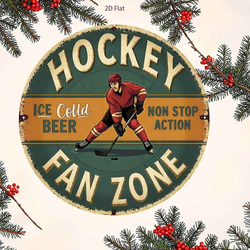 Metal Poster Wall Art Retro Hockey Sign Home Garage Decor