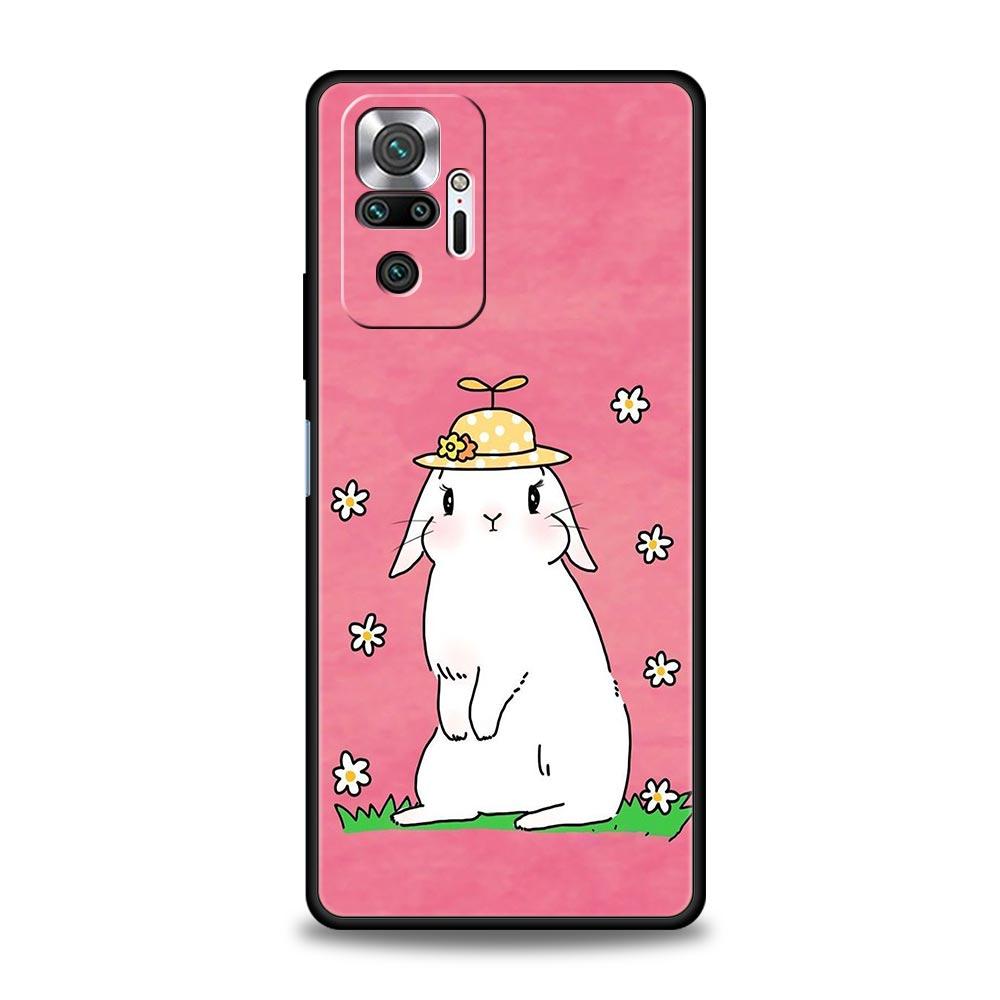 Phone Case For Xiaomi Redmi Note 14 13 12 5G 11 10 Pro Plus 4G 9S 9 14C 13C 12C 10C 9C 9A Soft TPU Cover Cute Colorful Rabbit