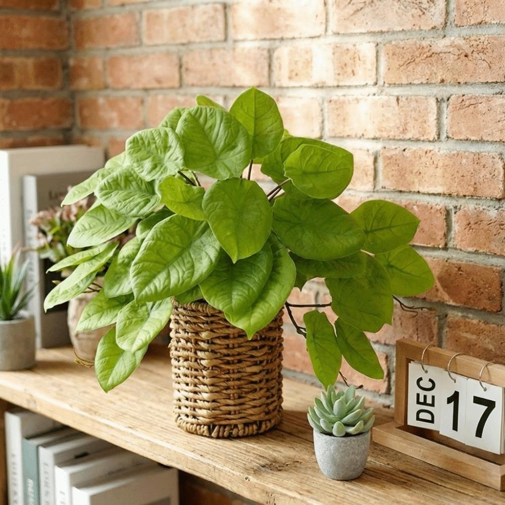 Vibrant Colors Artificial Plants 42 Leaves Simulated Green Plants Fake Tree Leaves Patio