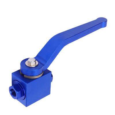 Brake Line Lock Shut Off Valve Blue Color Aluminium Alloy 1 8in NPT Standard Interface Fuel Flow Control Cut Off Valve